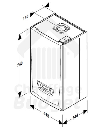 Chaudière Gaz Saunier Duval Thema Condens F25 - Dimensions