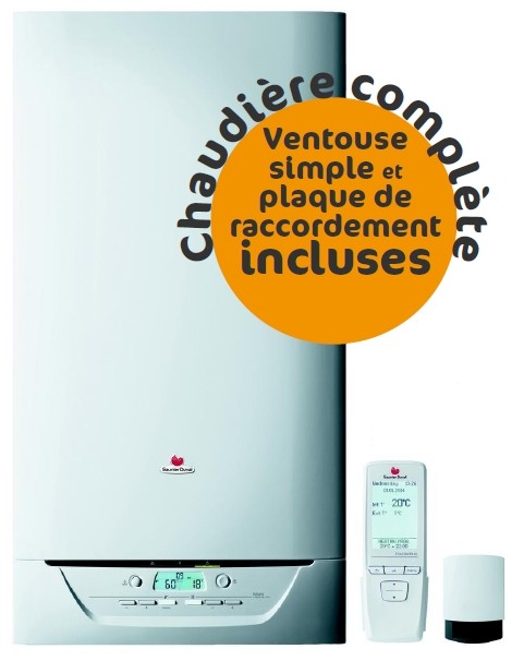 Chaudière Gaz Saunier Duval Isomax condens F30 - Complète