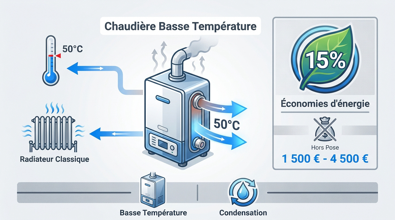 Comparaison prix et économies d'énergie chaudière basse température