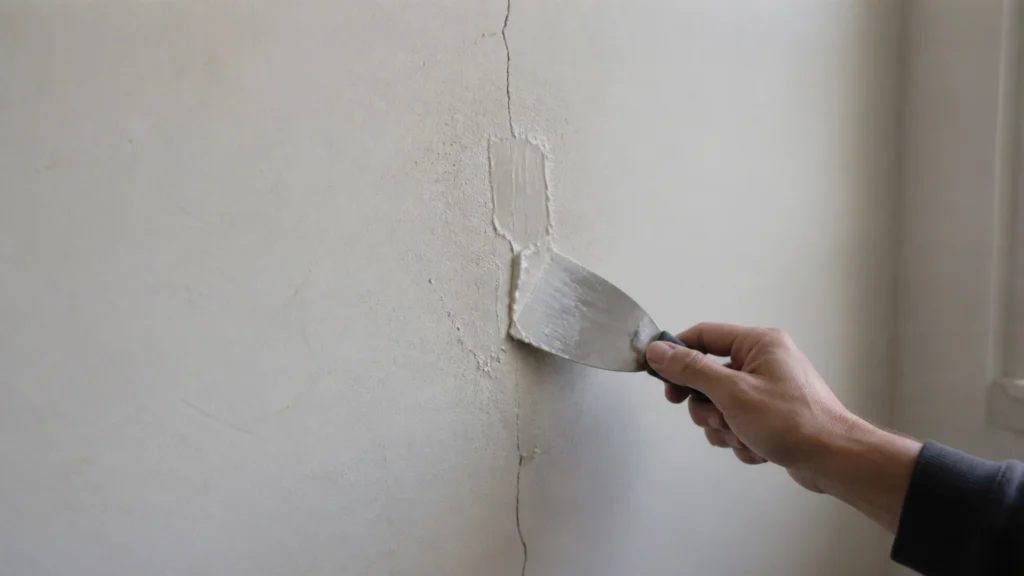 Illustration éditoriale pour l’article « Réparer une fissure sur un mur en plâtre efficacement »